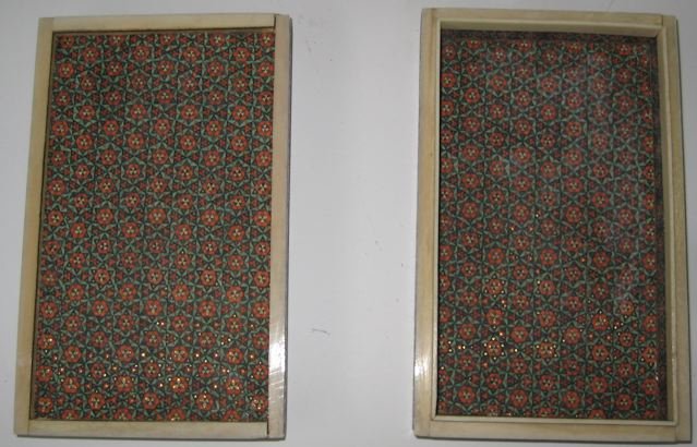 Persian Inlaid Mosaic Box with 6 Point Star Pattern