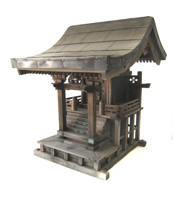 Japanese Edo Period Shinto Shrine with Copper Roof