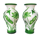 Antique Chinese Peking Glass Vases