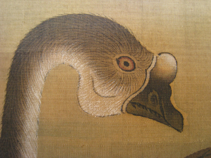 Chinese Scroll Painting of Geese by Zhu Gejian
