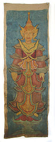 Cambodian Temple Painting of Guardian