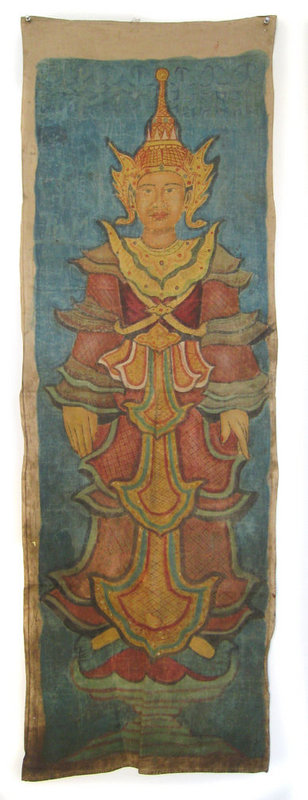 Cambodian Temple Painting of Guardian