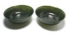 Chinese Antique Pair of Jade Bowls