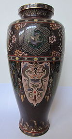 Pair of Antique Japanese Cloisonne Vases