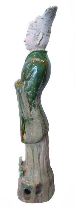 Chinese Large Tang Dynasty Sanchai Glazed Guardian