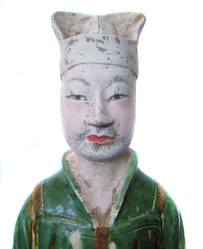 Chinese Large Tang Dynasty Sanchai Glazed Guardian