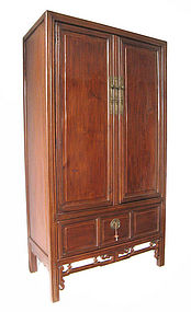 Chinese Antique Tall Jumu Wood Cabinet