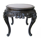 Japanese Antique Carved Iris Table