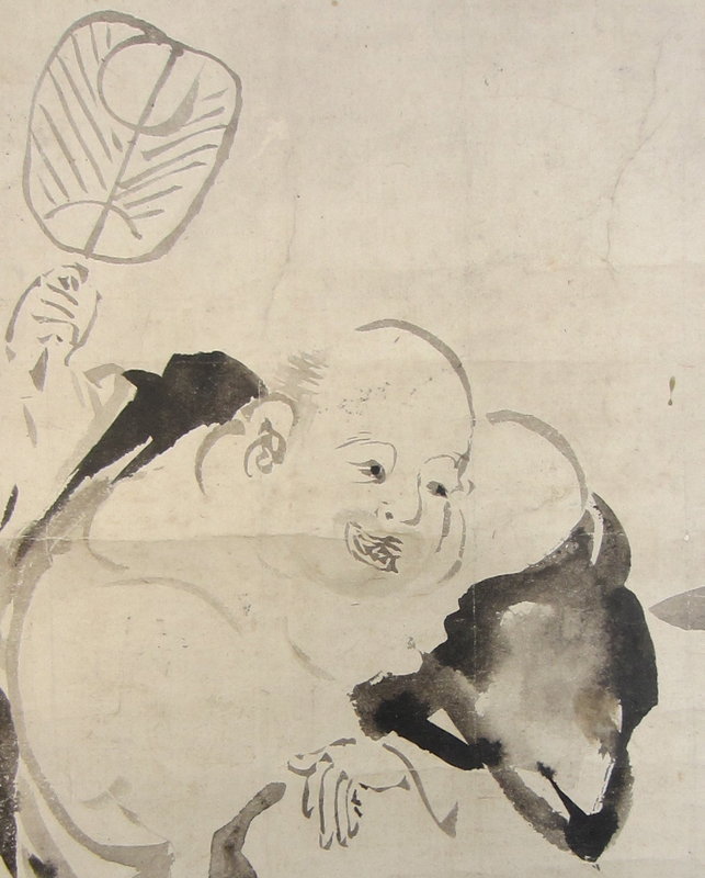 Antique Japanese Scroll Attributed to Kano Chikanobu