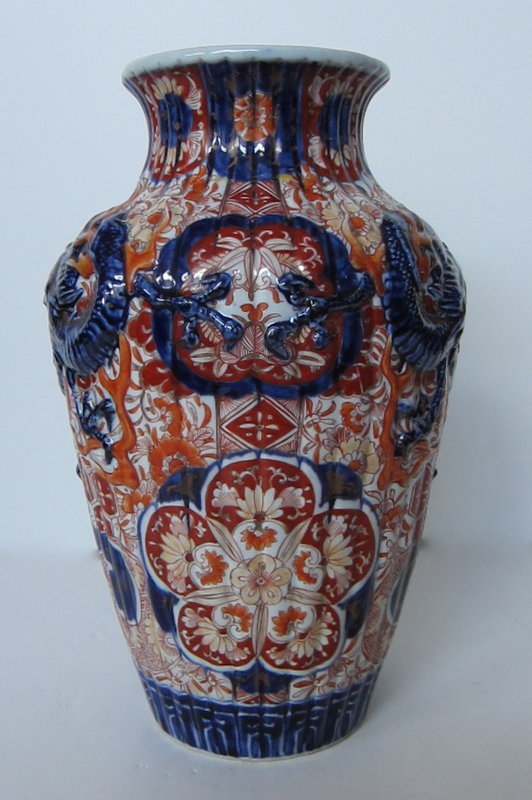 Japanese Meiji Period Imari Dragon Vase
