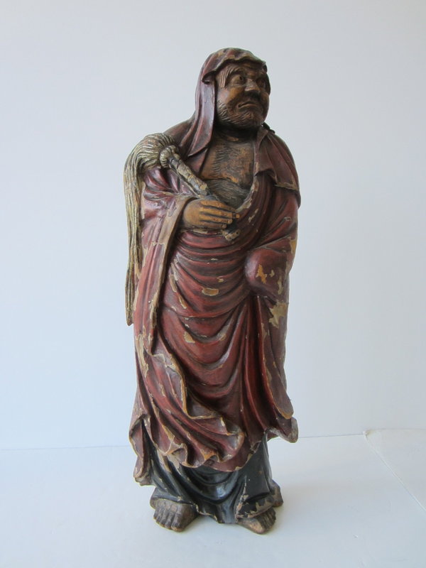 Antique Japanese Bodhidharma Carving