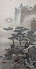 Momoyama Period Landscape Painting Hanging Scroll