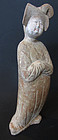 Chinese Tang Dynasty Tomb Pottery Figure of Fat Lady