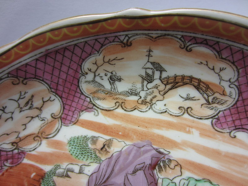 Chinese Antique  Export Ware Porcelain Dish