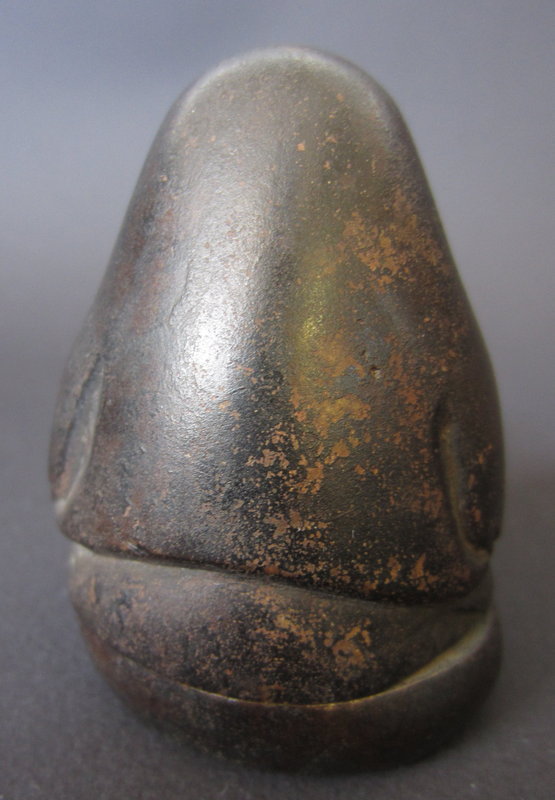 Japanese Antique Bronze Daruma Seal Box