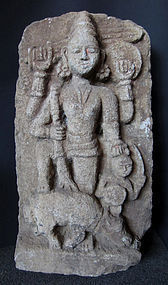 Antique Indian Durga Sculpture