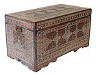 Antique Burmese Inlaid wood Trunk