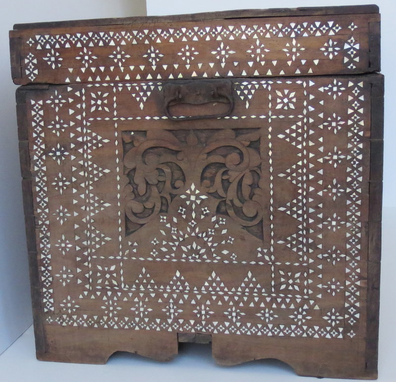 Antique Burmese Inlaid wood Trunk