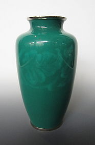 Japanese Green Cloisonne Vase