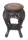 Antique Chinese Marble inset Stool