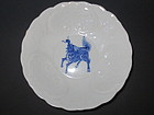 Antique Japanese Hirado Ware Porcelain Dish with Kirin