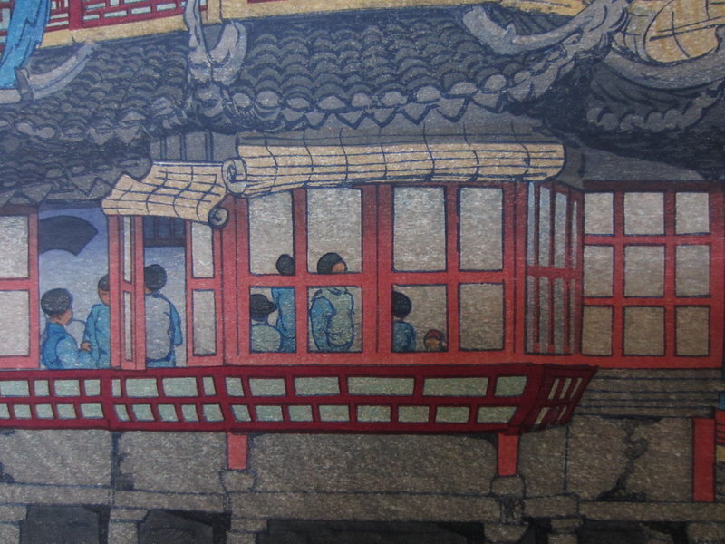 Woodblock Print of Shanghai by Elizabeth Keith