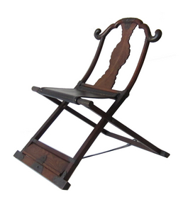 Antique Chinese Hardwood Folding Chair