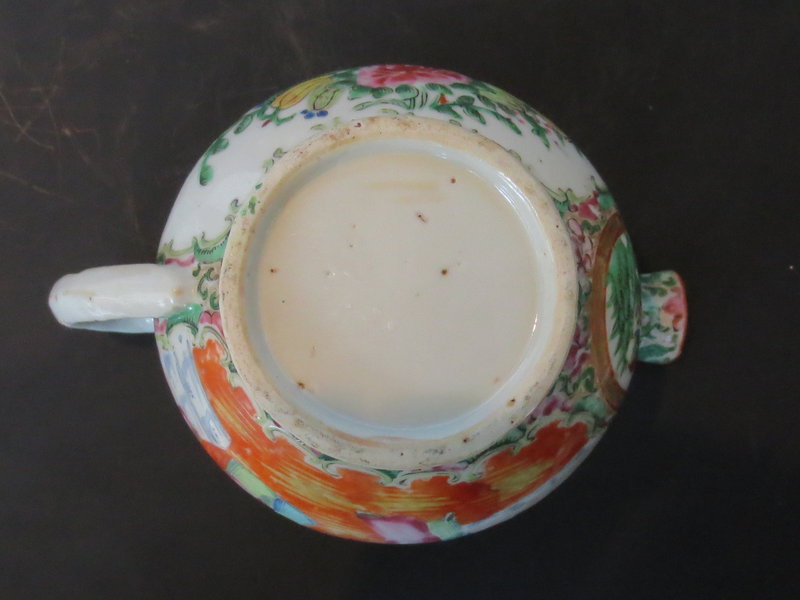 Antique Chinese Rose Canton Creamer