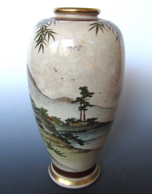 Antique Japanese Satsuma Ware Vase