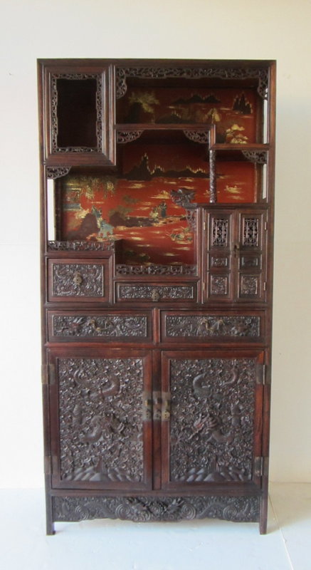 Chinese Hongmu Display Cabinet