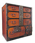 Japanese Antique Small Keyaki Tansu from Sakata Area