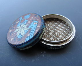 Japanese Cloisonne Round Small Container
