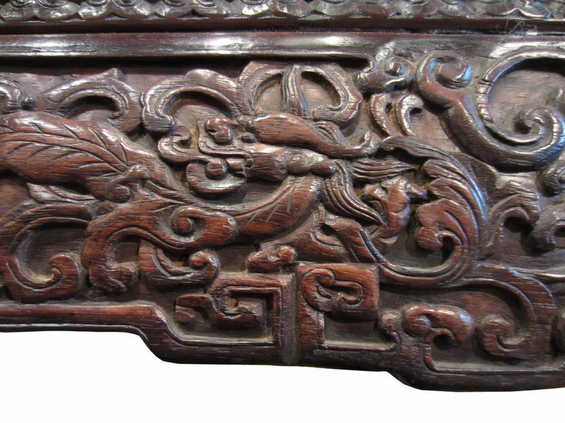Chinese Hardwood Highly Carved Long Table