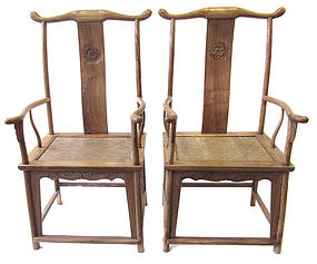 Pair of Chinese Huanghuali   Chairs