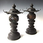 Antique Pair of Japanese Temple Lanterns