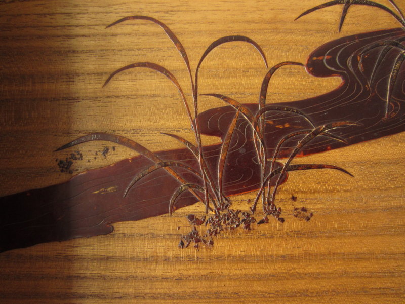 Meiji Period Cherry Bark Pair of Hirobuta Trays