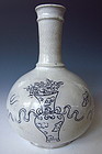 Korean Gray Crackle Pottery Vase