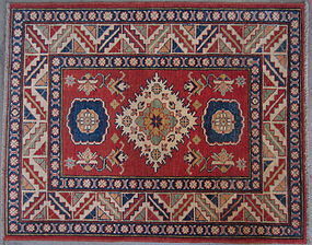 Kazak Hand Knotted Small Rug