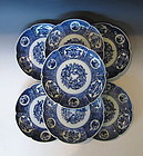 Antique Daiseiji Imari Sometsuke Plates