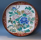 Antique Meiji Period Large Kutani Plate