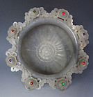 Chinese Qianlong Marble Moghul Bowl with Gems