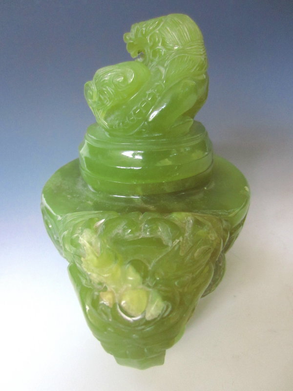 Chinese Qilin Agate Covered Censer