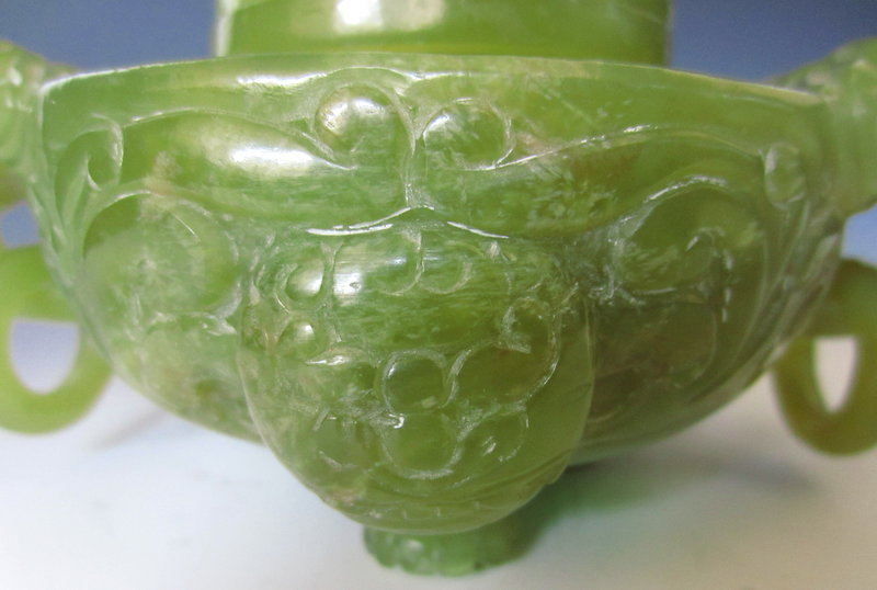 Chinese Qilin Agate Covered Censer
