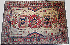 Antique Hand Knotted Kazak Rug