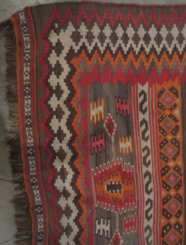 Antique Qashqai Hand Woven Kilim