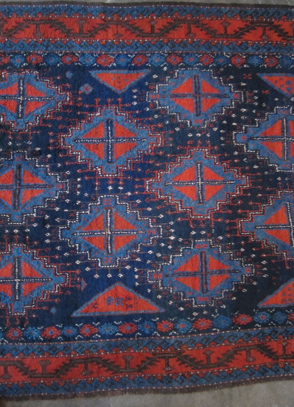 Antique Hand Knotted Afshar Rug