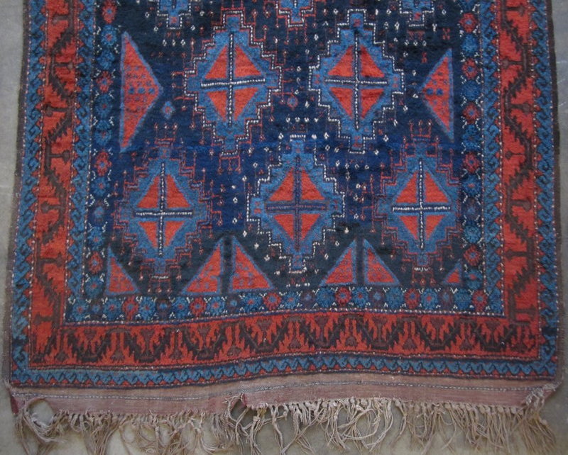Antique Hand Knotted Afshar Rug