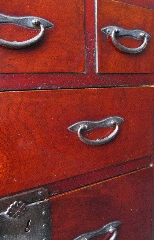 Antique Japanese Keyaki Lacquered Chest