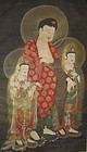 Korean Buddhist Painting Amitabha Triad