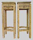 Pair of Antique Chinese Camel Bone Stands